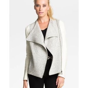 Truth and Pride Leather Sleeve Moto Jacket Sz S